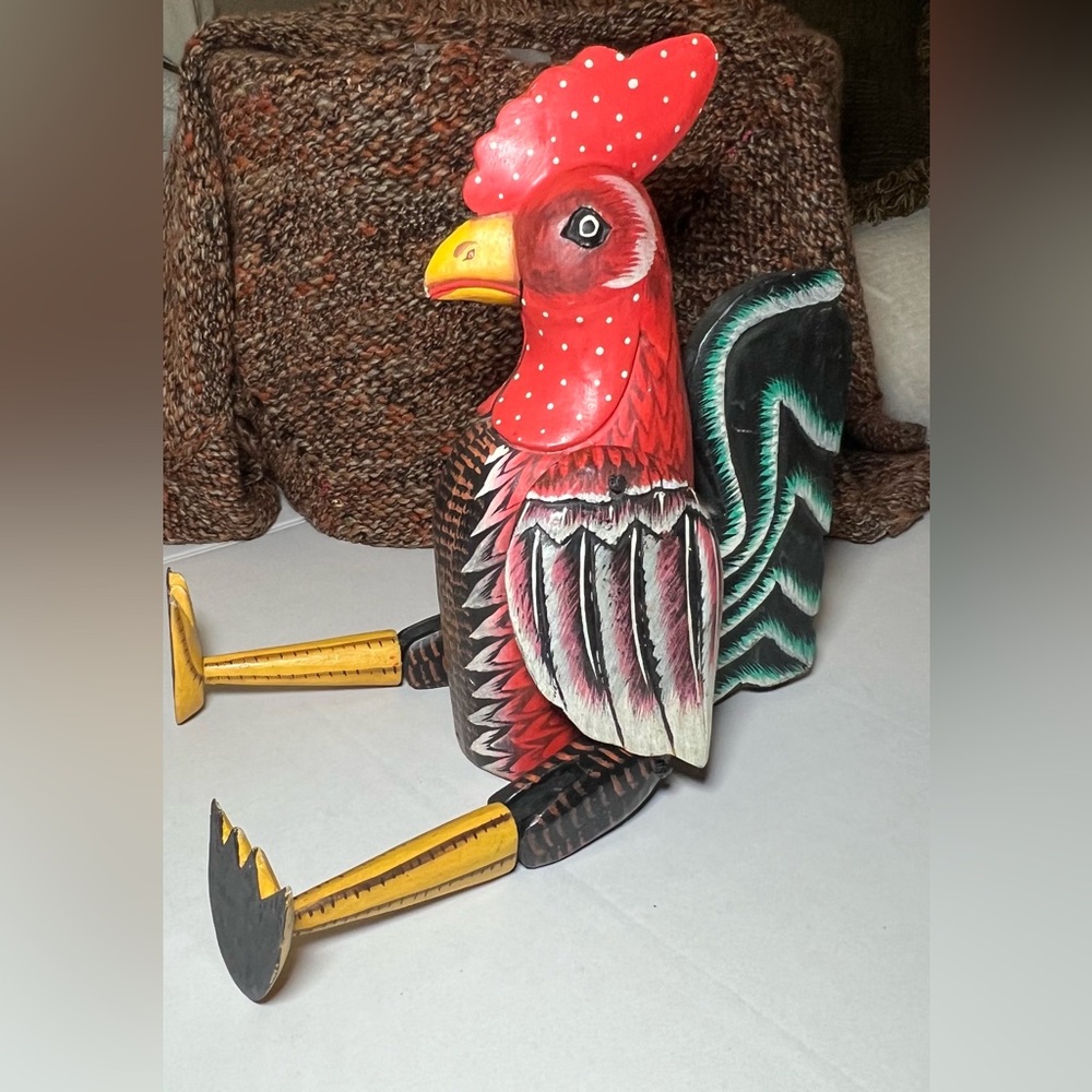 Rooster Bird Shelf /Table Wooden Decor